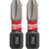 Shockwave™ Insert Bits, Phillips, #3, 1/4" Drive