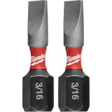 Shockwave™ Insert Bits, Slot, #8/3/16", 1/4" Drive