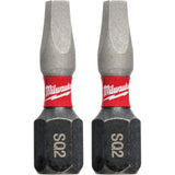 Shockwave™ Insert Bits, Square, #2, 1/4" Drive