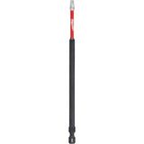 Shockwave™ Impact Power Bit, Square, #2 Tip, 1/4" Drive Size, 6" Length