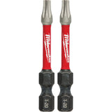 Shockwave™ Impact Power Bits, Torx, T-20 Tip, 1/4" Drive Size, 2" Length