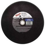 General Purpose Cut-Off Wheels, 12" x 1/8", 20 mm Arbor, Type 1, Aluminum Oxide, 6360 RPM
