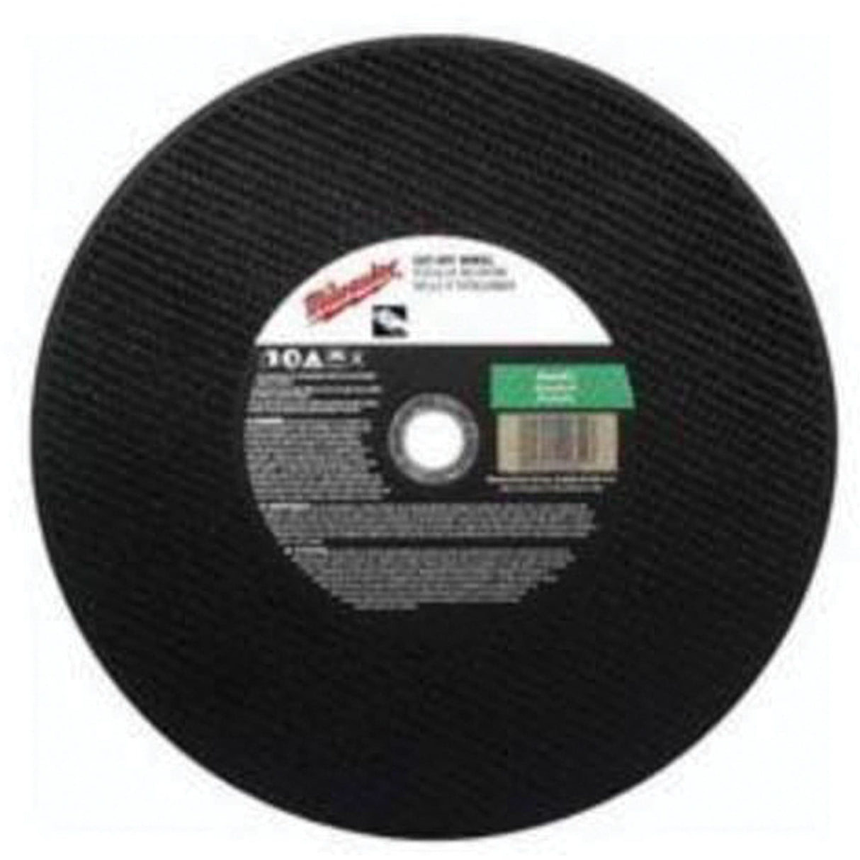 High Speed Cut-Off Wheels, 14" x 1/8", 1" Arbor, Type 1, Aluminum Oxide, 5400 RPM