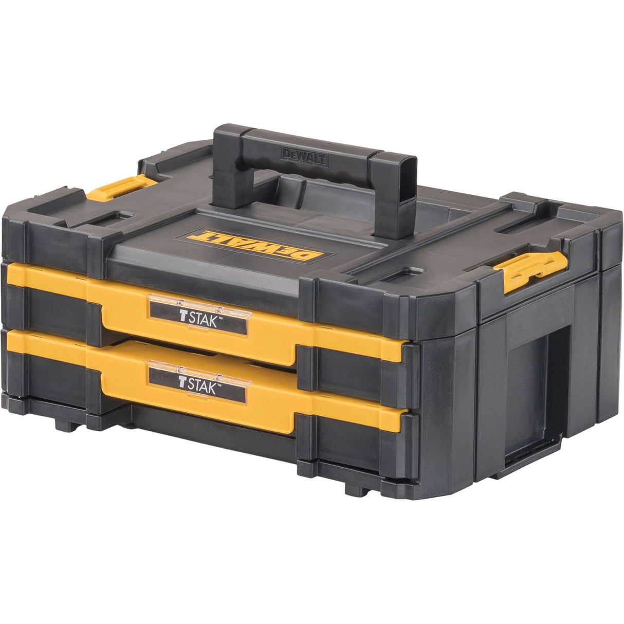 TSTAK® IV Tool Box with Double Shallow Drawers, 16-1/4" x 12-1/4" x 6-3/8", Black