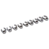 Wrench Set, Crowfoot, 9 Pieces, Metric