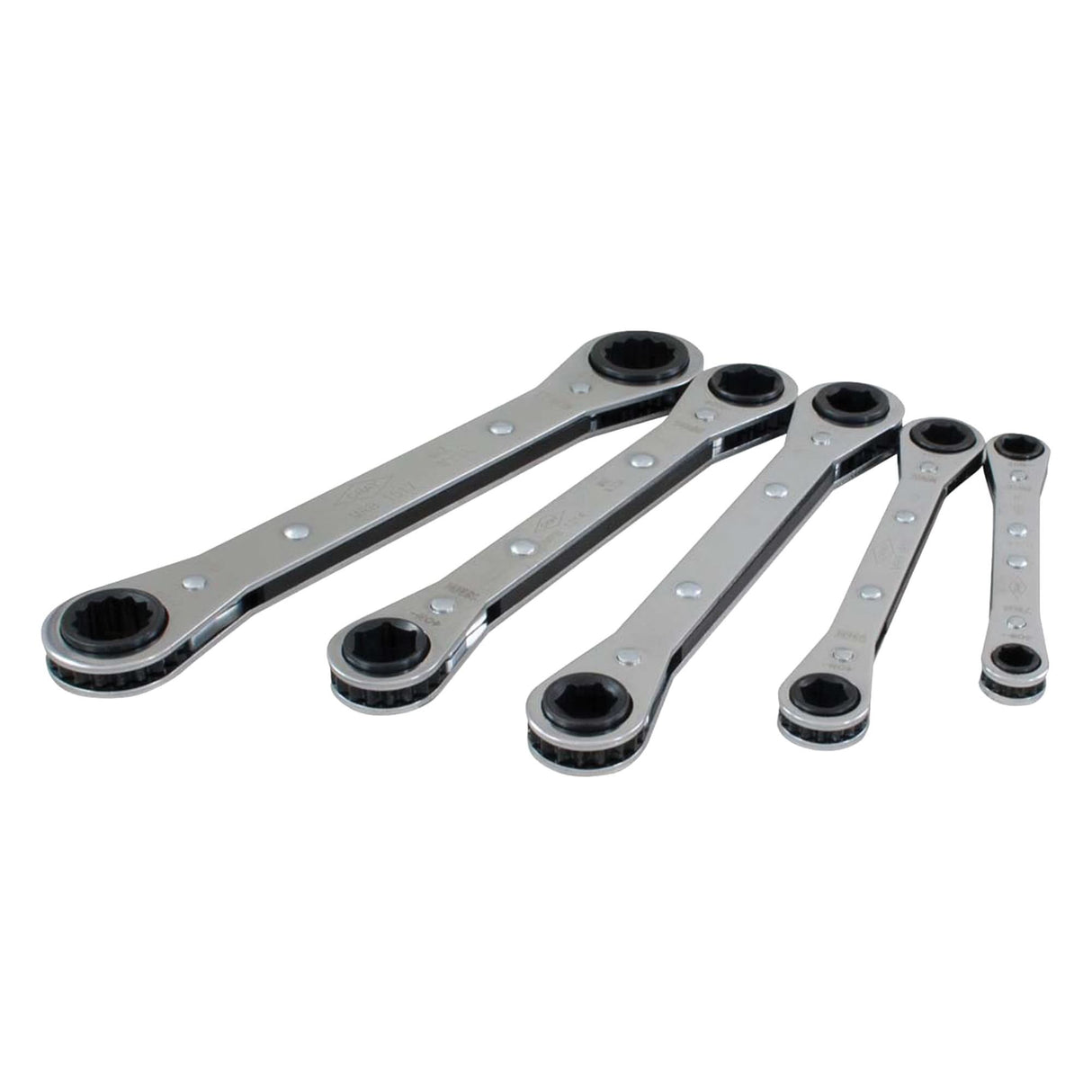Wrench Set, Ratcheting Box, 5 Pieces, Metric