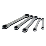 Wrench Set, Ratcheting Box, 5 Pieces, Metric