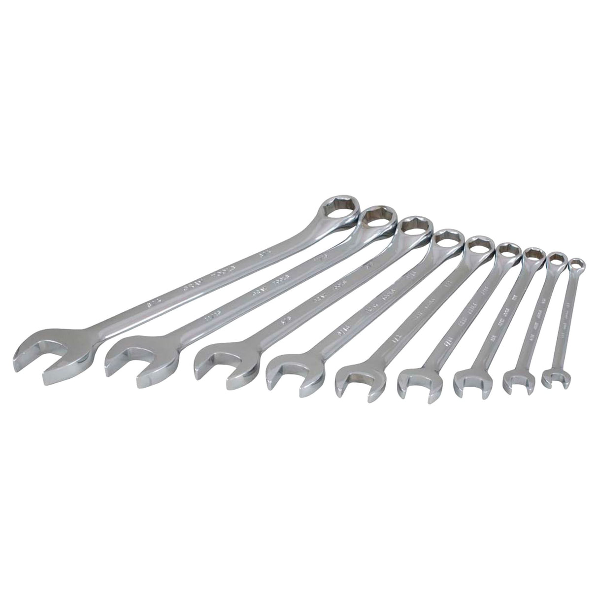 Wrench Set, Combination, 9 Pieces, Imperial