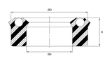 Type B Polypak® Rod/Piston U-Seal 1.875" x 2.500" x 0.500" - AU/NBR