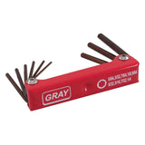 Folding Hex Key Set, 9 Pcs., Imperial