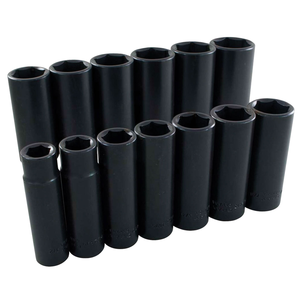 Socket Set, 13 Pcs, Impact, 1/2" Drive Size, Deep
