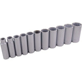 Socket Set, 11 Pcs, 3/8" Drive Size, Deep