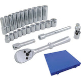 Socket & Attachment Set, 26 Pcs, 3/8" Drive Size, Deep