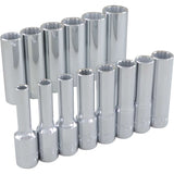 Socket Set, 14 Pcs, 3/8" Drive Size, Deep