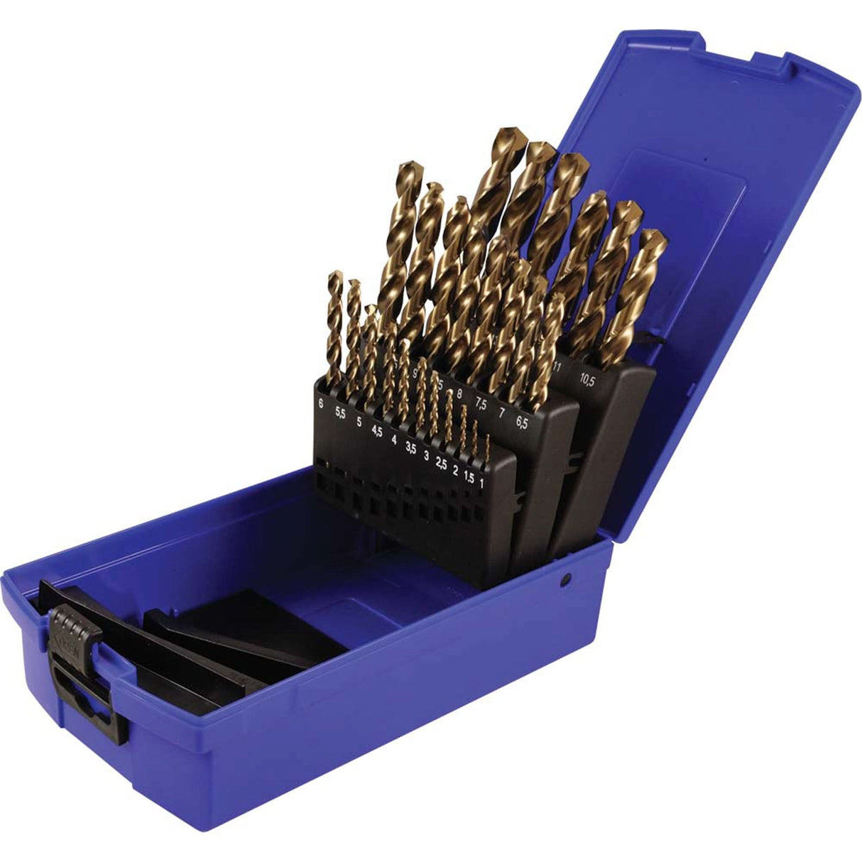 Drill Bit Set, 25 Pieces, High Speed Cobalt