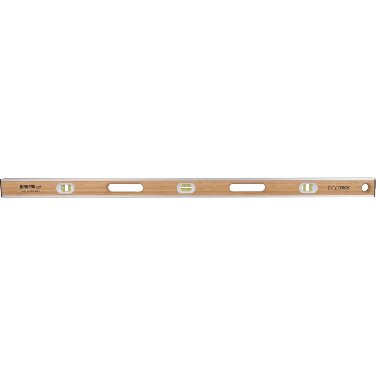 Eco-Tech®  Bamboo Level, I-Beam, 48" L, Wood, 3, Non-Magnetic