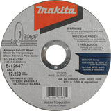 Disque à tronçonner à trait fin, 5 po x 3/64 po, alésage 7/8 po, type 1, oxyde d'aluminium, 12250 tr/min