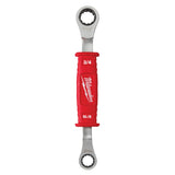 Lineman's 2-in-1 Insulated Ratcheting Box Wrench