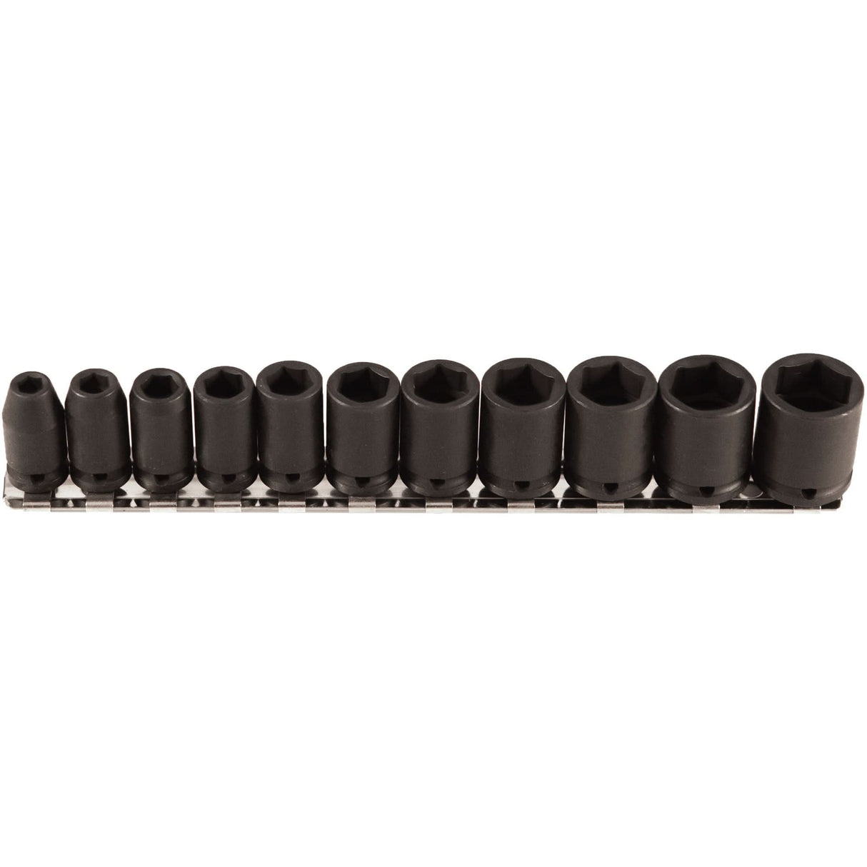 Socket Set, 11 Pcs, Impact, 1/4" Drive Size, Deep