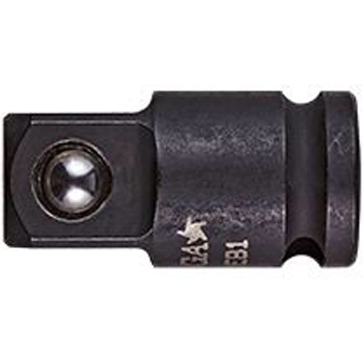 Socket Adapter, Impact, 1/4" Drive, 3/8" Socket, 1" L, Pin