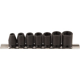 Magnetic Socket Set, 7 Pcs, Impact, 3/8" Drive Size