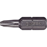 Reduced Head Insert Bit, Phillips, #1, 1/4" Drive