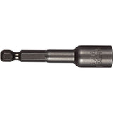 Lobular Nutsetter, 3/8" Tip, 1/4" Drive, 2-9/16" L, Magnetic