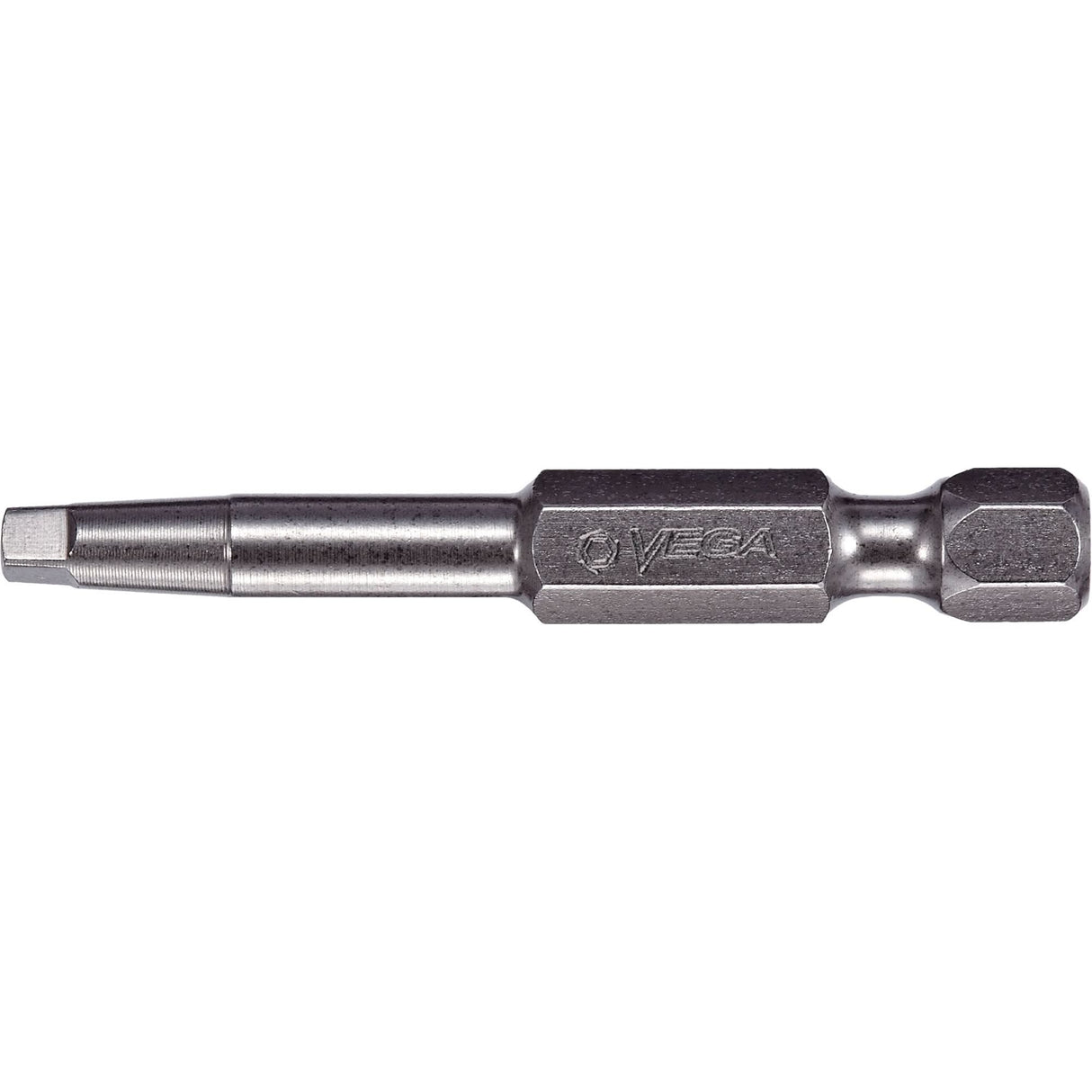 Power Bit, Square, #2 Tip, 1/4" Drive Size, 12" Length