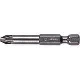 Power Bit, Pozidriv, #2 Tip, 1/4" Drive Size, 6" Length