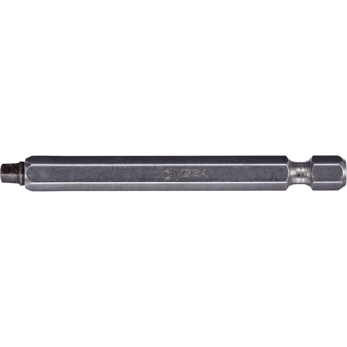 Undersized Two-Piece Construction Power Bit, Square, #2 Tip, 1/4" Drive Size, 2" Length