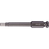 Power Bit, Hex, 5 mm Tip, 7/16" Drive Size, 3-1/2" Length
