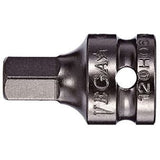 Socket Bit, Hex, 6 mm x 1" L, 3/8" Drive