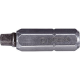 Two-Piece Construction Insert Bit, Square, #1, 1/4" Drive