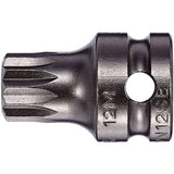 Socket Bit, Triple Square, 14 x 1" L, 3/8" Drive