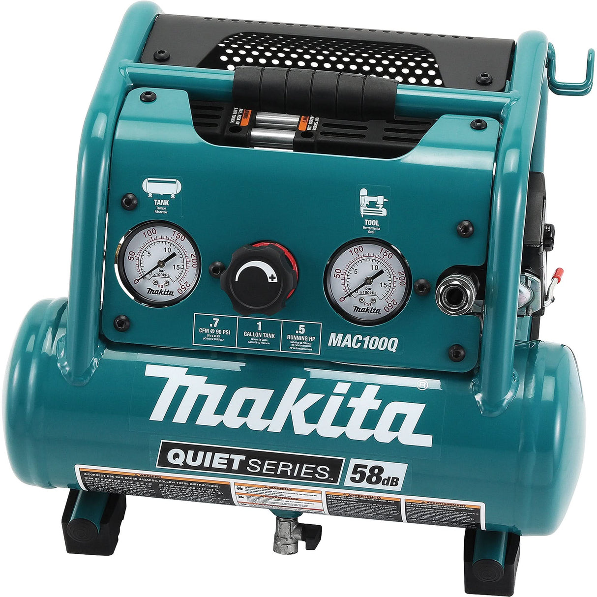Quiet Series Air Compressor, Electric, 1 Gal. (1.2 US Gal), 135 PSI, 120/1 V
