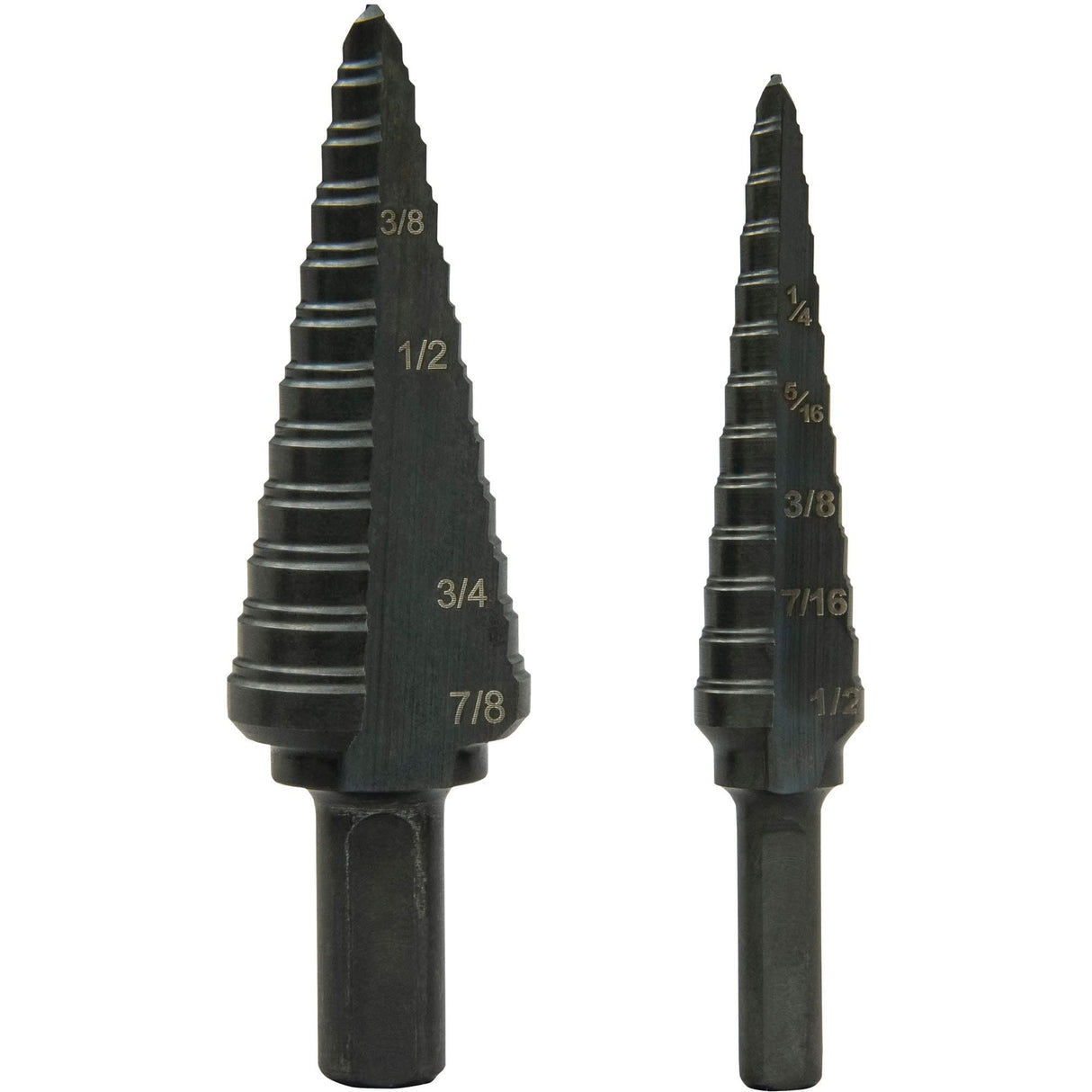 Step Bit Set, 1/8"/3/16" - 1/2"/7/8"