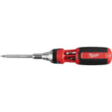 9-in-1 Square Drive Ratcheting Multi-bit Driver, 9-1/10" L, Cushion Grip Handle