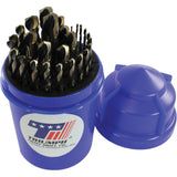 Triumph® ThunderBit® Heavy-Duty T17HDDC+ Clip-On Index Jobber Drill Bit Set, 29 Pieces, High Speed Steel