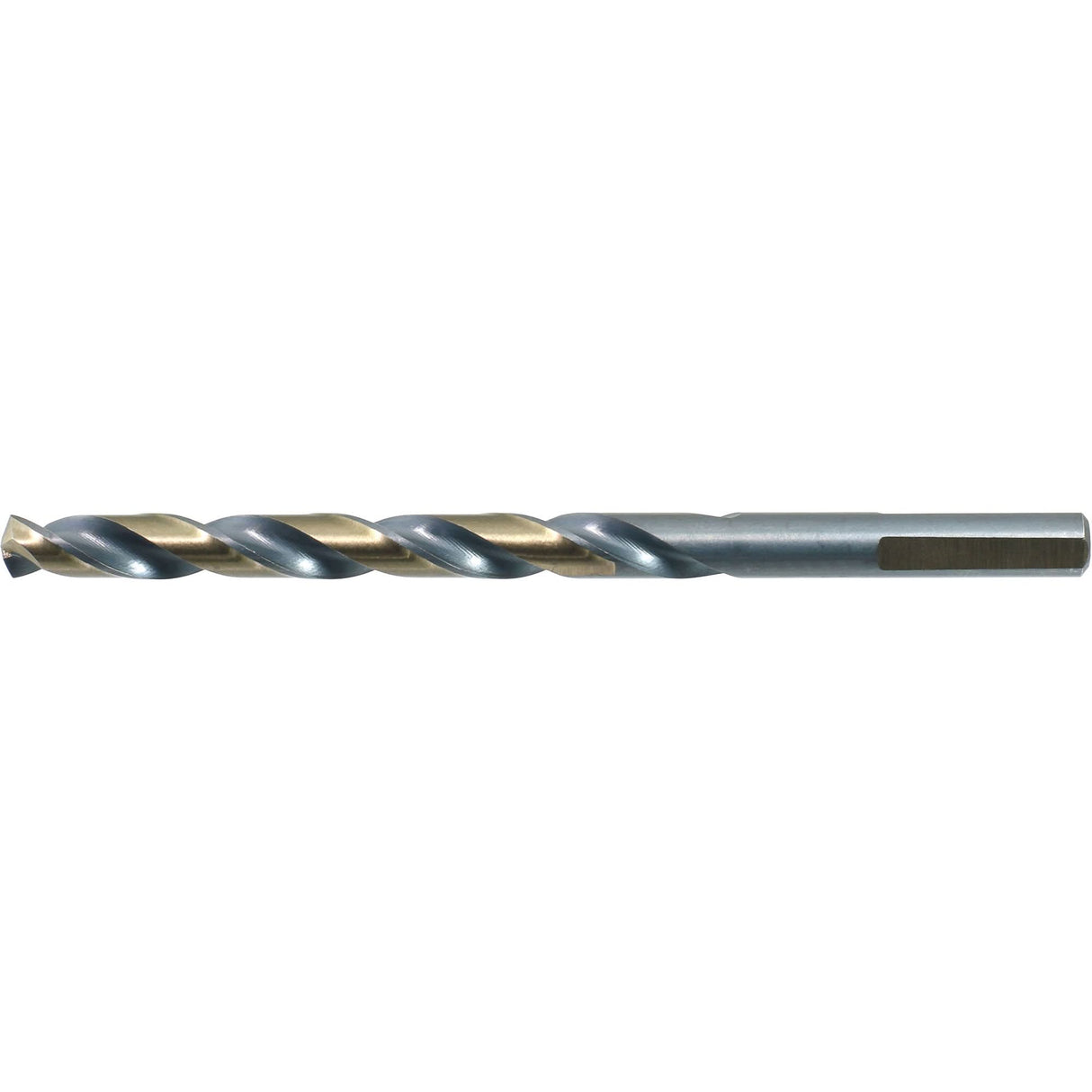 Drillco® 3-Flat Shank Jobber Drill Bit, High Speed Steel, 1/4", 4" L, 2-3/4" Flute, 140° Point Angle