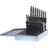 Drillco® USA Jobber Length Drill Bit Set, 21 Pieces, High Speed Steel