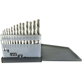 Drillco® USA Left-Hand Jobber Length Drill Bit Set, 13 Pieces, High Speed Steel