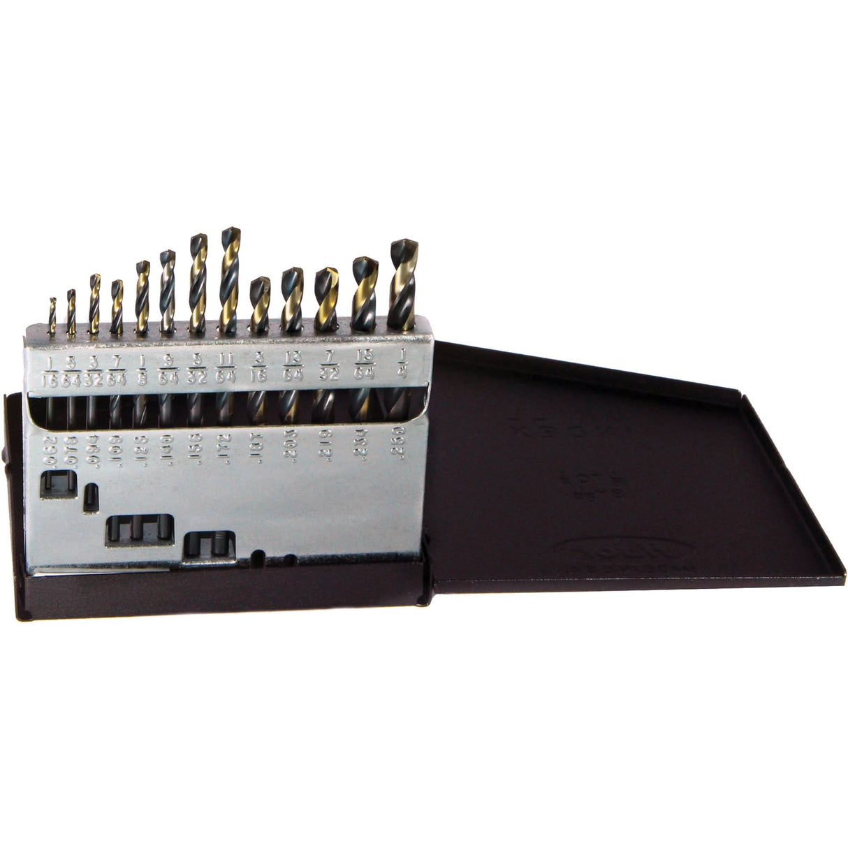 Drillco® Nitro Heavy-Duty Mechanics Length Drill Bit Set, 13 Pieces, High Speed Steel