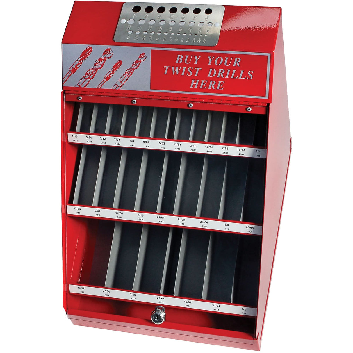 Drillco® Fractional Cobalt Drill Bit Display Set, 540 Pieces