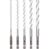Shockwave™ Multi-Material Drill Bit Set, 5 Pieces, Carbide