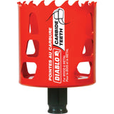Wood & Metal Hole Saw, 2-9/16", 2-3/8" Depth of Cut, Carbide
