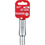 SAE Socket with Four Flat™ Sides, 3/8", 1/2" Drive, 6 Points, Deep