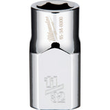 SAE Socket with Four Flat™ Sides, 11/32", 3/8" Drive, 6 Points