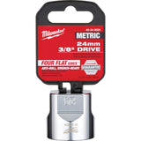 Metric Socket with Four Flat™ Sides, 24 mm, 3/8" Drive, 6 Points