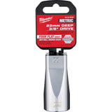 Metric Socket with Four Flat™ Sides, 22 mm, 3/8" Drive, 6 Points, Deep