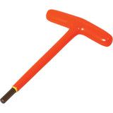 SAE Insulated Hex Key, Hex End, 1/8" x 5" L, T Handle